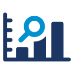 data interpretation analytics bar graph magnifying glass