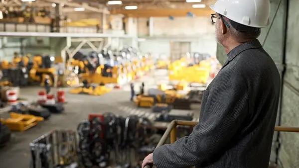 Manufacturing Digital Marketing Services engineer watching plant floor