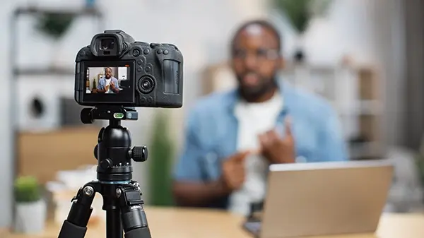 future of seo includes video blog recording on camera