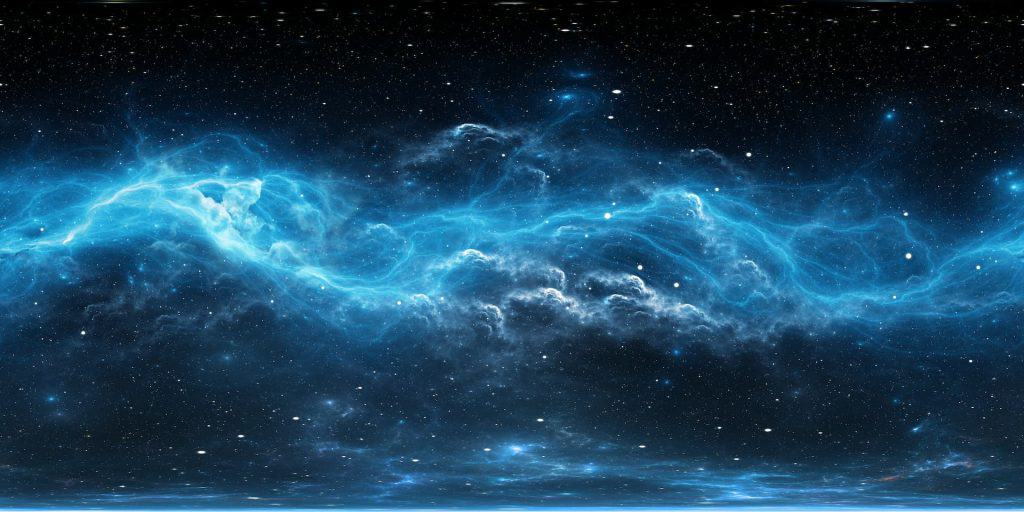 nebula blue clouds